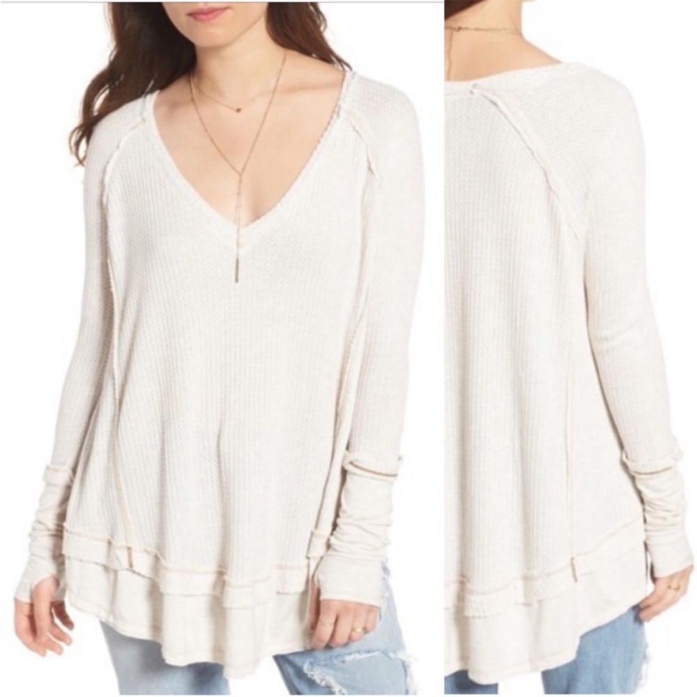 Free People Laguna Thermal Top Sand NWT